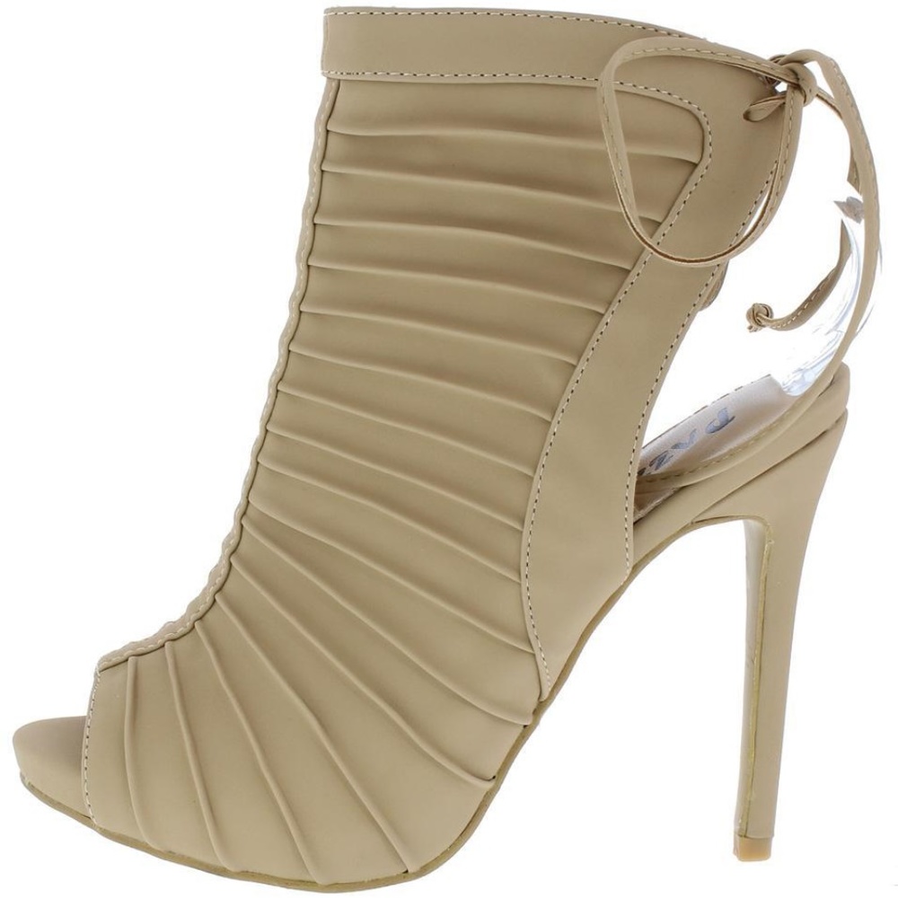 Nude Peep Toe with Cut Out Heel